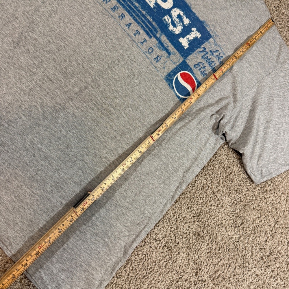 Pepsi Graphic T-Shirt Men L/XL Gray Good Vintage 90s Pepsi Generation Made USA - Picture 5 of 6